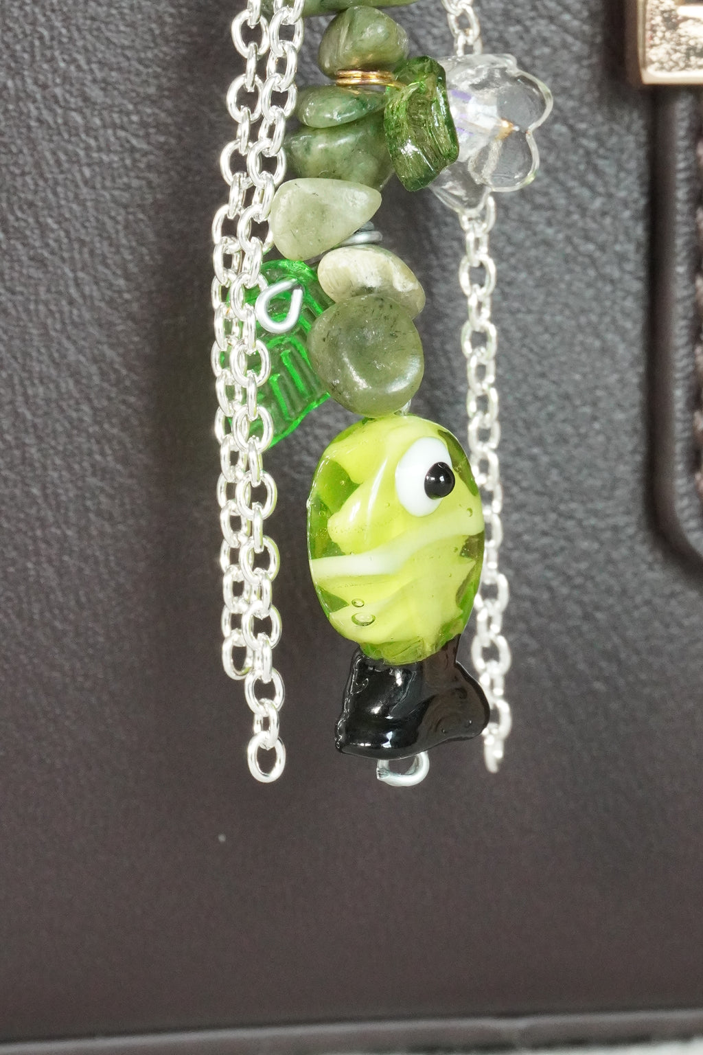 Laguna Fish | Lamp Work Beaded Bag Charm | Keychain