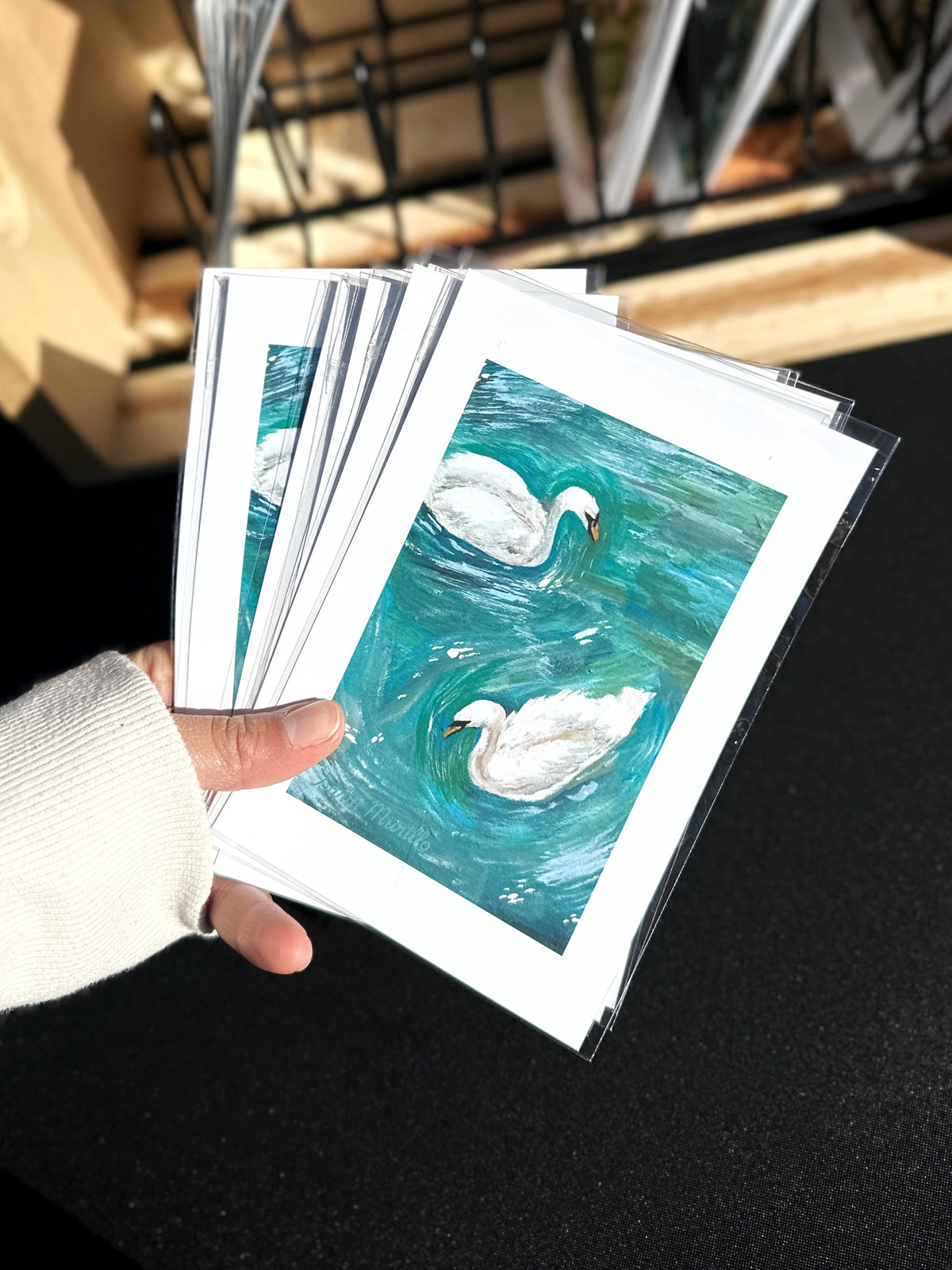 Swan Lake | Hand Painted Print | Support Ida